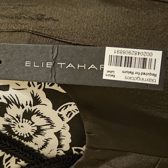 Elie Tahari Cocktail Dress Black & Royal Blue size 4 NWT - Picture 6 of 8